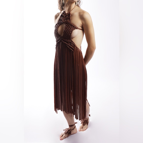 Handmade Macramé Rope Dress - Picture 12 of 15
